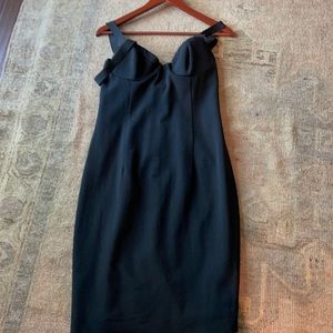 Italian Michael Kors black wool jersey dress. Has some give.